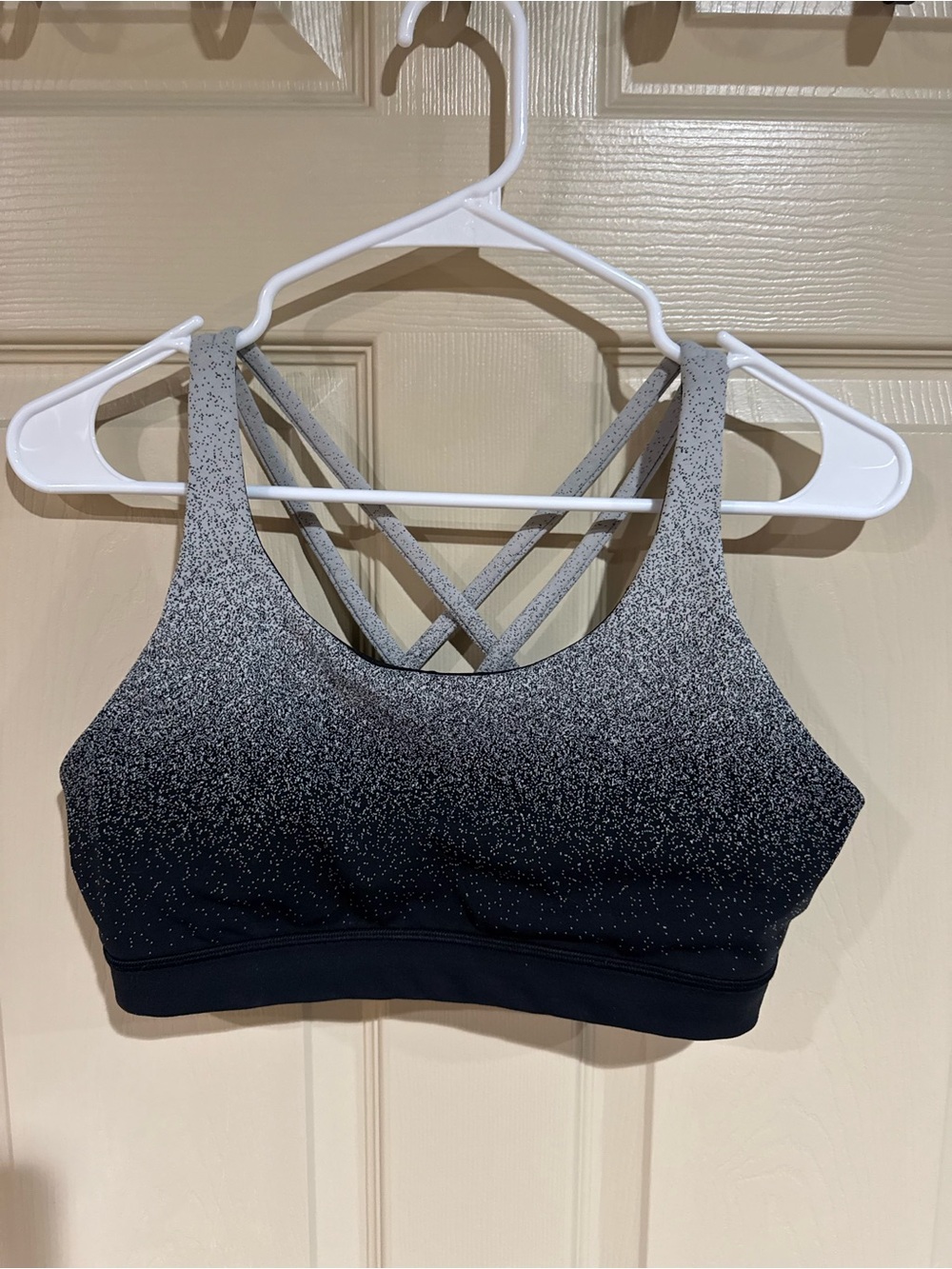 lululemon athletica Energy Black to Gray Ombre Crisscross Sports Bra